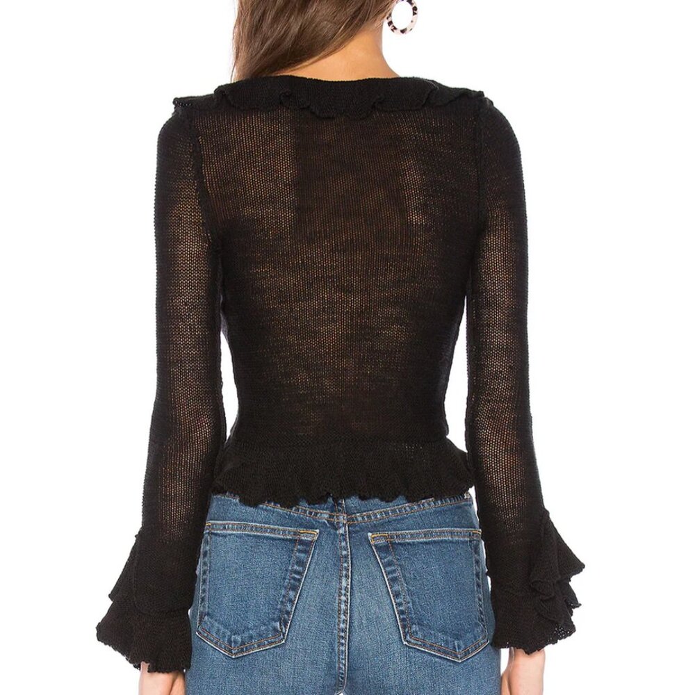 LPA Black Ruffle Cardigan - Picture 3 of 6